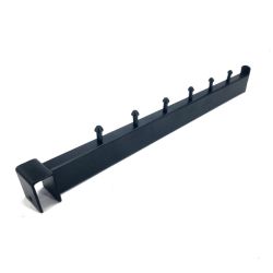 Braccio rettangolare con terminali di separazione 35 cm - Nero opaco