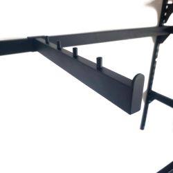 Braccio rettangolare dritto da 30 cm per barra di carico - Nero opaco