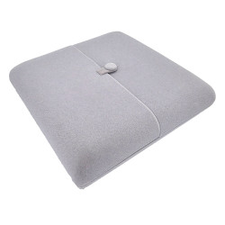 1 grande cofanetto per gioielli in velluto grigio perla per collana