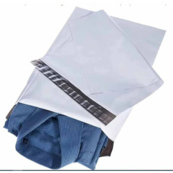 Set di 100 buste da spedizione in plastica grigio chiaro antistrappo 28x38 cm