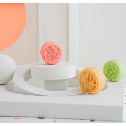 Set di 5 articoli decorativi per vetrine in schiuma bianca - Cerchio