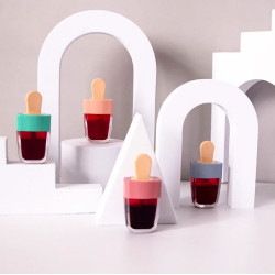 Set di 2 pezzi decorativi per vetrina in schiuma bianca - Porta