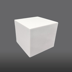 Articolo decorativo per vetrina in schiuma bianca - Cubo