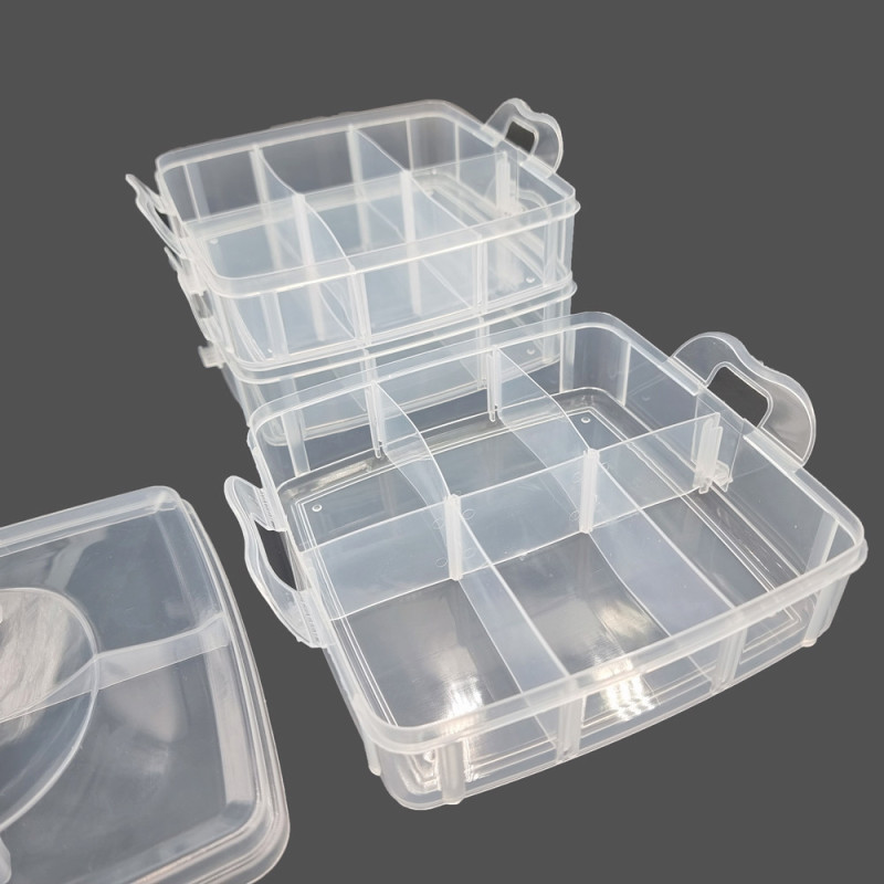 Scatola in plastica per riporre oggetti con 18 scomparti