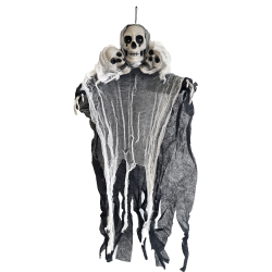 Decorazione di Halloween con falciatrice a 3 teschi da appendere