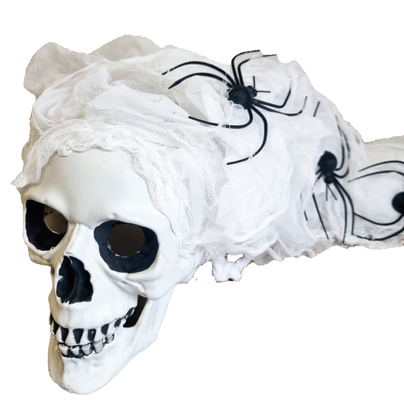 Teschio luminoso di Halloween, decorazione teschio spaventoso da appendere