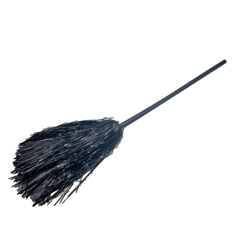Frusta decorativa con nastro nero lucido, frusta di Halloween