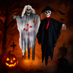 Decorazione di Halloween scheletro maschile da appendere