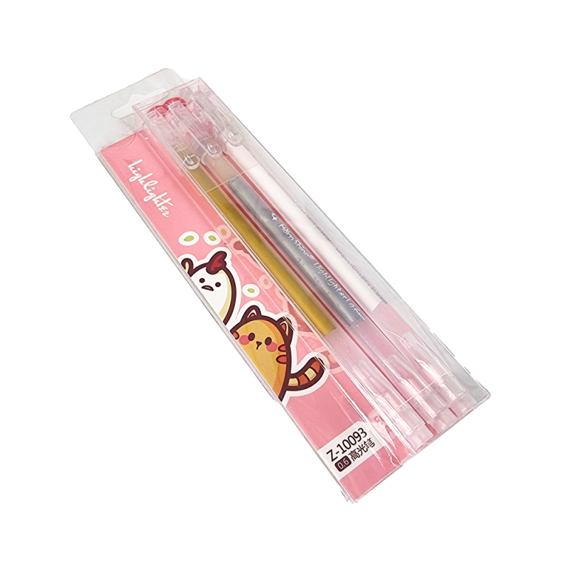 Espositore penne glitterate natalizie bianche, dorate, argentate