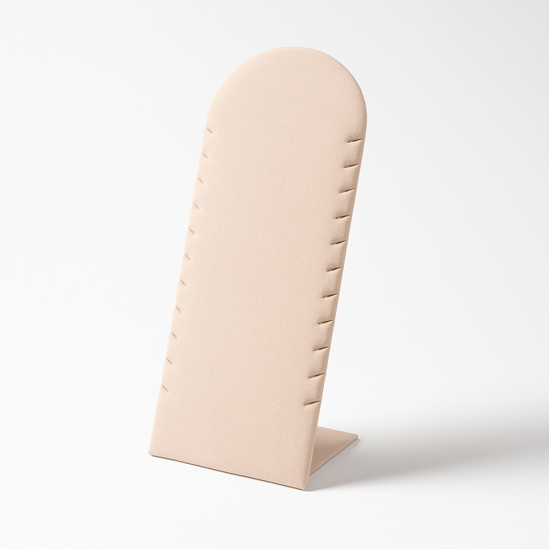 Espositore per catene da caviglia con 12 fessure sottili - Similalcantara beige