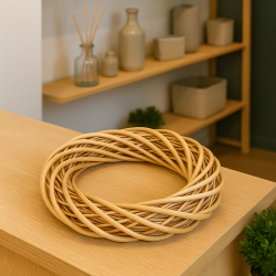 Ghirlanda decorativa in vimini 25 cm - naturale