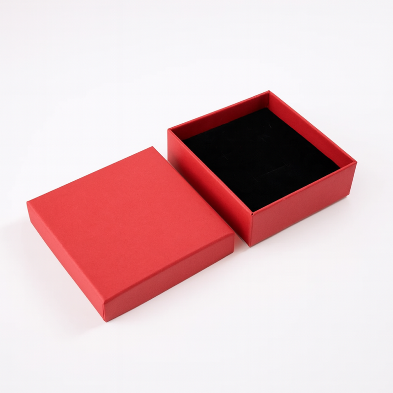 12 astucci per parure 9x9 cm - rosso granatina