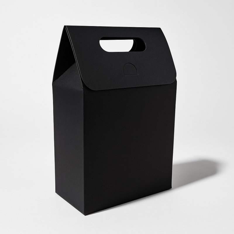 12 grandi scatole regalo pieghevoli di colore nero 16x8,5x26,5 cm