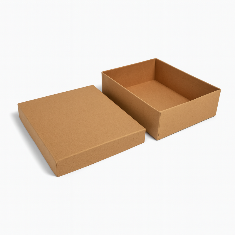 Scatola regalo in cartone kraft marrone naturale - 19x14x5,5 cm