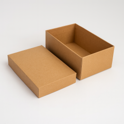 Piccola scatola regalo in cartone color kraft naturale - 15x10x5,5 cm
