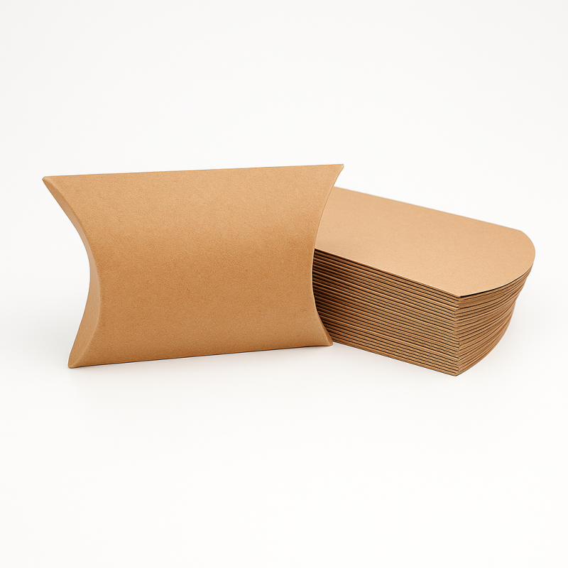Set di 250 mini scatole a forma di cono in carta kraft marrone 6,5x9x2,5 cm