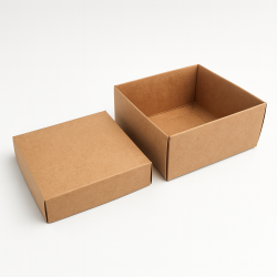 12 piccole scatole regalo pieghevoli in cartone 13x13x6 cm - kraft