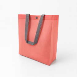 12 borse a mano in tessuto non tessuto 22,5x25x10 cm - Rosa corallo