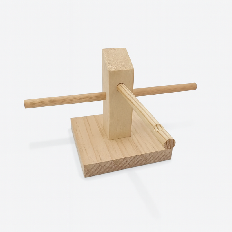 Petit présentoir en bois brut pour 1 paire de lunettes
