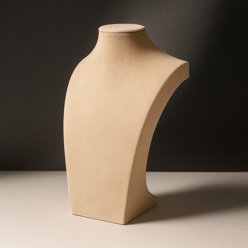 10 busti grandi in alcantara beige crema 35 cm