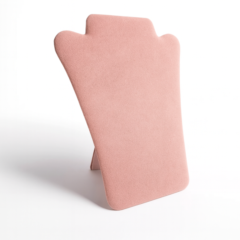 Set di 10 busti pieghevoli in similpelle rosa per collane