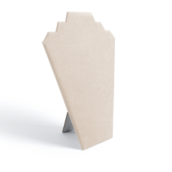 Manichino piatto per gioielli in similpelle beige
