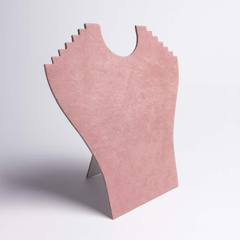 Portacollane in similpelle rosa per 6 collane