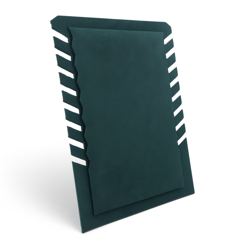 Portacollane pieghevole in similpelle verde smeraldo