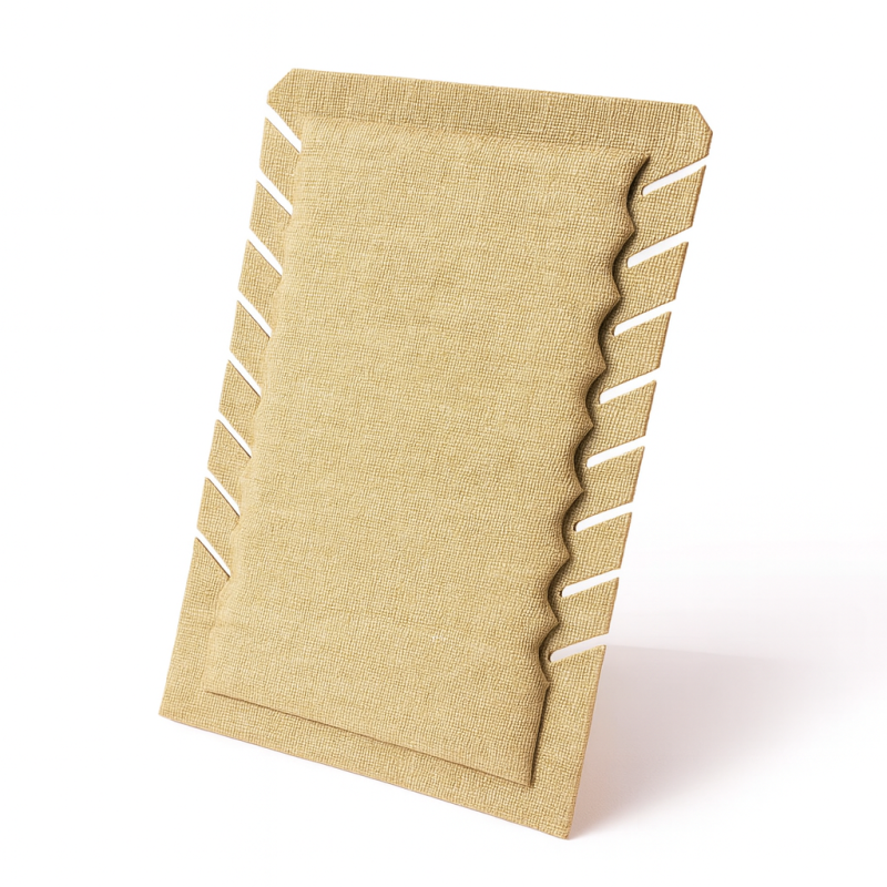 Set di 10 portacollane pieghevoli in juta beige