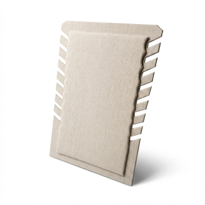 Espositore pieghevole per collane in cotone beige naturale