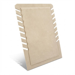 Portacollane pieghevole in alcantara beige crema