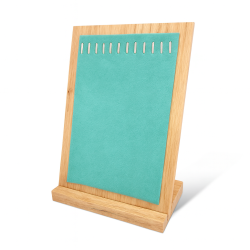 Espositore modulare per collane "2 posizioni" – Collezione verde riviera in legno e similpelle