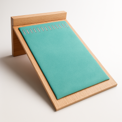 Espositore modulare per collane "2 posizioni" – Collezione verde riviera in legno e similpelle