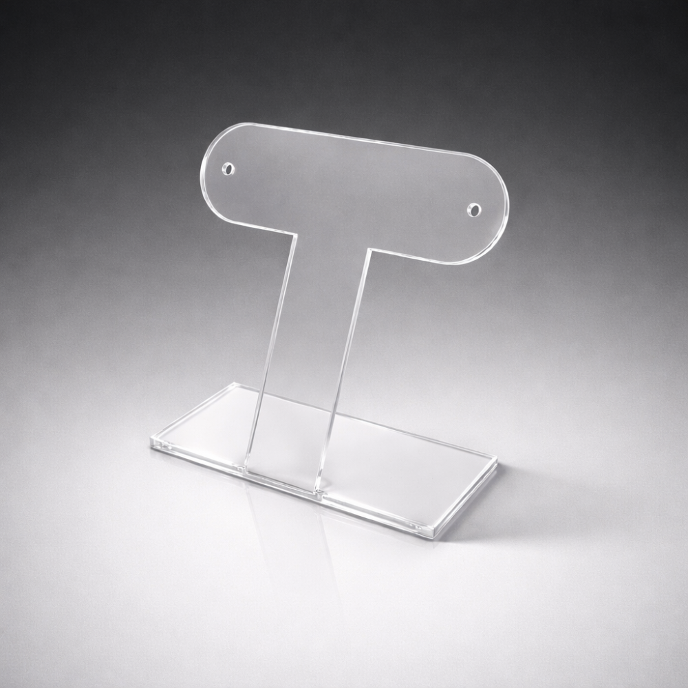 Piccolo porta orecchini in plexiglass trasparente