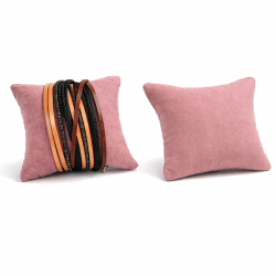 Set di 24 piccoli cuscini in similpelle rosa 7x8 cm