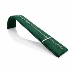 Espositore a scivolo per braccialetti in similpelle verde smeraldo