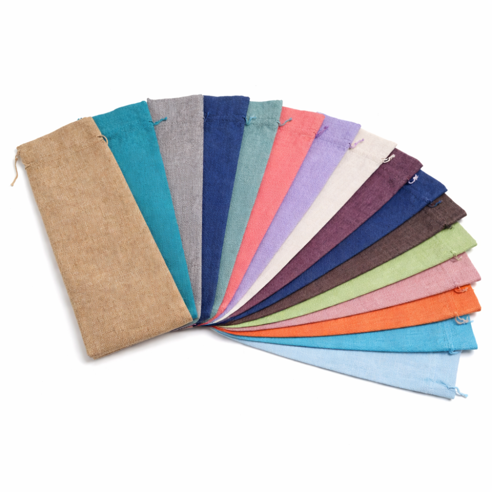 Set di 50 sacchetti per bottiglie in juta sintetica, colori assortiti