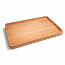 Grande vassoio da esposizione in legno di faggio 34x23 cm