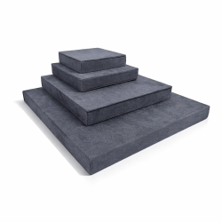 Set di 4 volumi quadrati in similpelle antracite