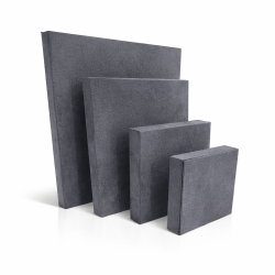 Set di 4 volumi quadrati in similpelle antracite
