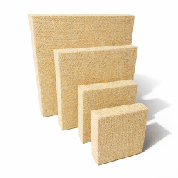 Set di 4 volumi quadrati in juta