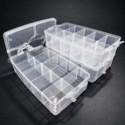 Grande scatola in plastica per riporre gioielli e accessori