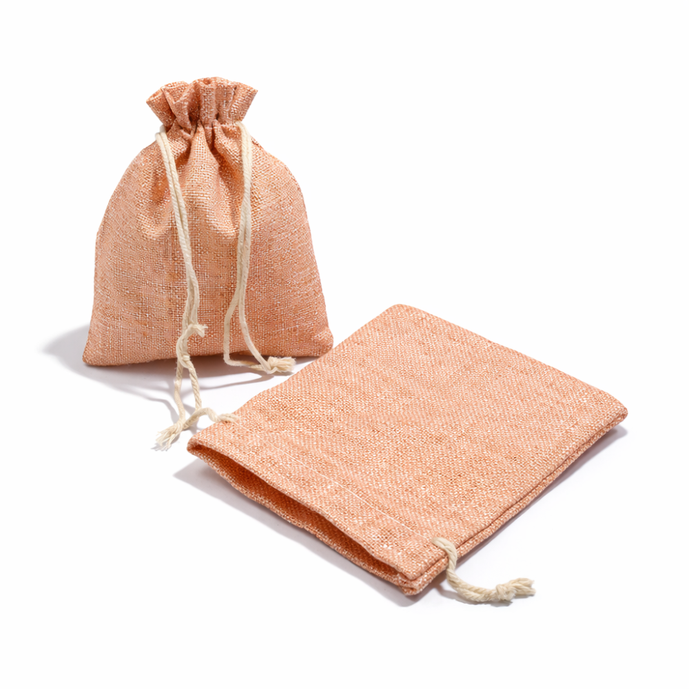 10 grandi sacchetti in juta color rosa chiaro 20x30 cm