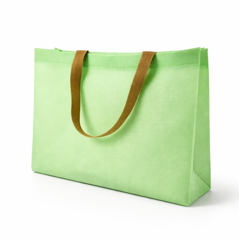 12 borse riutilizzabili in TNT 34,5x25x10 cm - Verde acqua