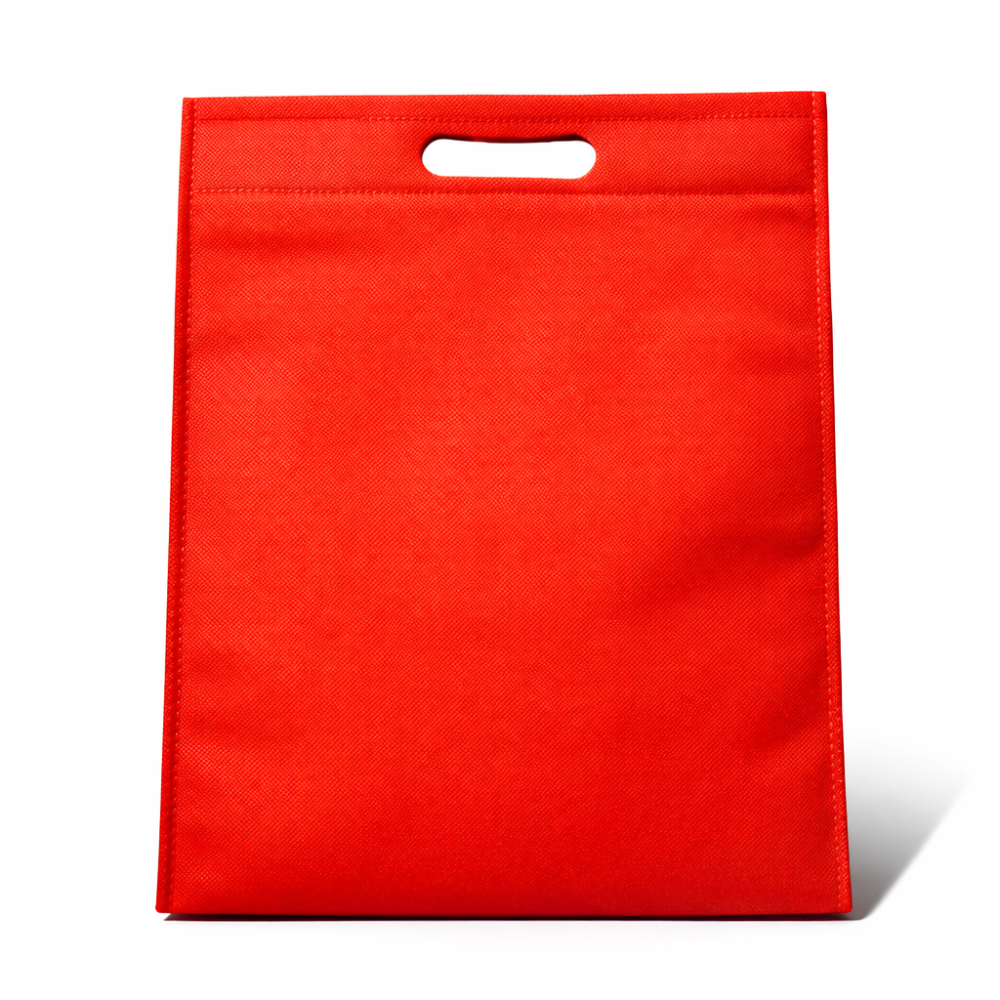Lotto di 120 borse in tessuto non tessuto rosso a tinta unita 25x33 cm