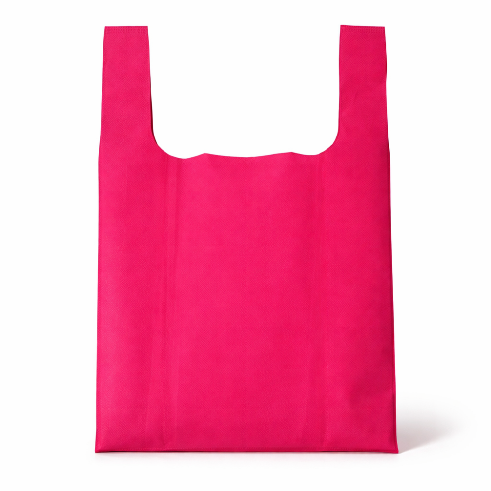 12 sacchetti con manici in PP non tessuto 25,5x39x13 cm - rosa