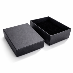 12 piccole scatole portagioielli per parure 7x9 cm - nero