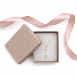 PACCHETTO SAN VALENTINO: 24 astucci compatti in oro rosa + nastro + 24 sacchetti