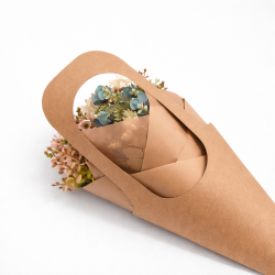PACCHETTO FLORISTA: 18 sacchetti kraft per fiori (3 misure) + carta da imballaggio - 6 GRANDI SACCHETTI IN OMAGGIO