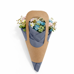 PACCHETTO FLORISTA: 18 sacchetti kraft per fiori (3 misure) + carta da imballaggio - 6 GRANDI SACCHETTI IN OMAGGIO